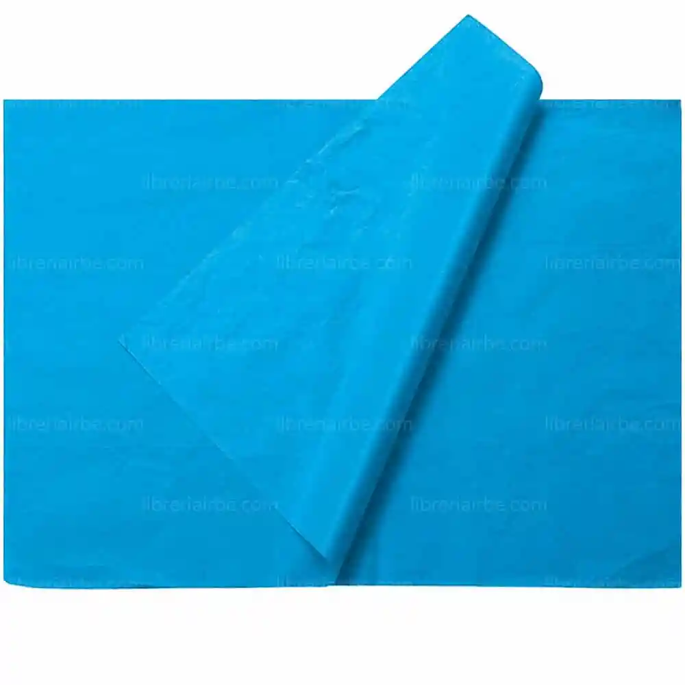 Papel Seda Color Azul Agua