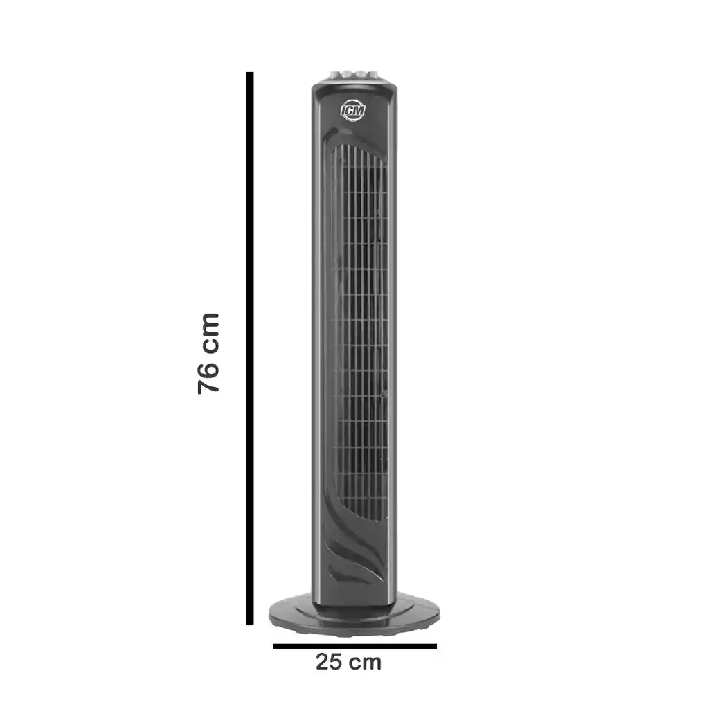 Ventilador De Torre Icm Ft75-tx2t 45w 75cm