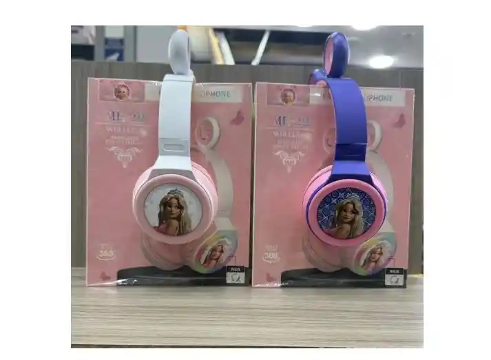 Diadema Audífonos Barbie Auricular Led Music Bluetooth
