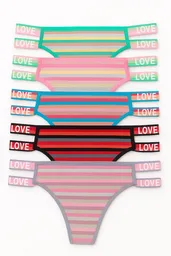 Dos Pantys Hilo En Seda Algodon Talla M
