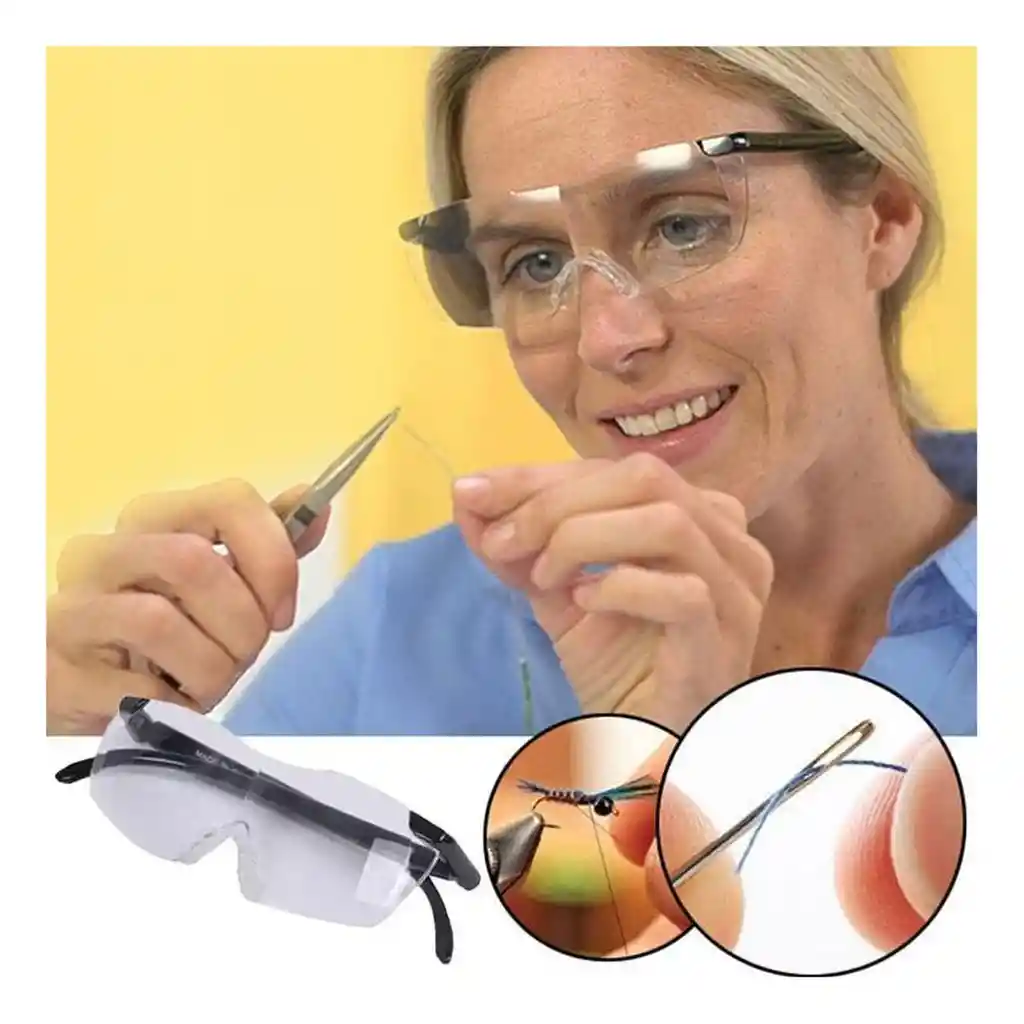 Gafas Nitidez Aumento Lupa Cosas Pequeñas Enhebrar Agujas Big