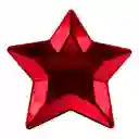 Plato Decorativo Santini Estrella 33x2cm Rojo Plastico