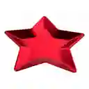 Plato Decorativo Santini Estrella 33x2cm Rojo Plastico