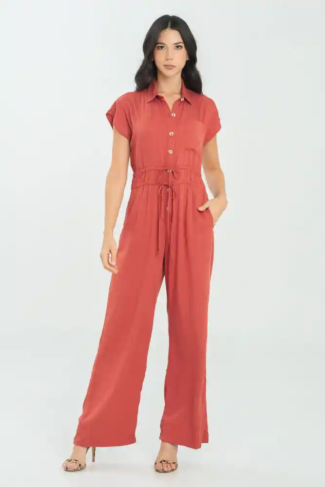 Enterizo Plea Color Rojo Persa Talla S