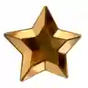Plato Decorativo Santini Estrella 33x2cm Dorado Plastico
