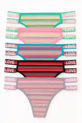 Dos Panty Hilo Tejido Algodon Talla S