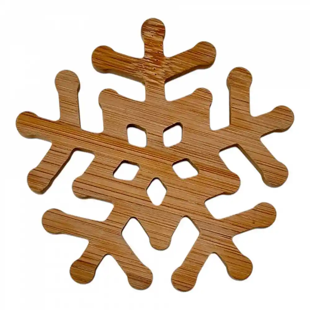 Portavasos Santini 10x3cm Natural 4 Pz Bambu
