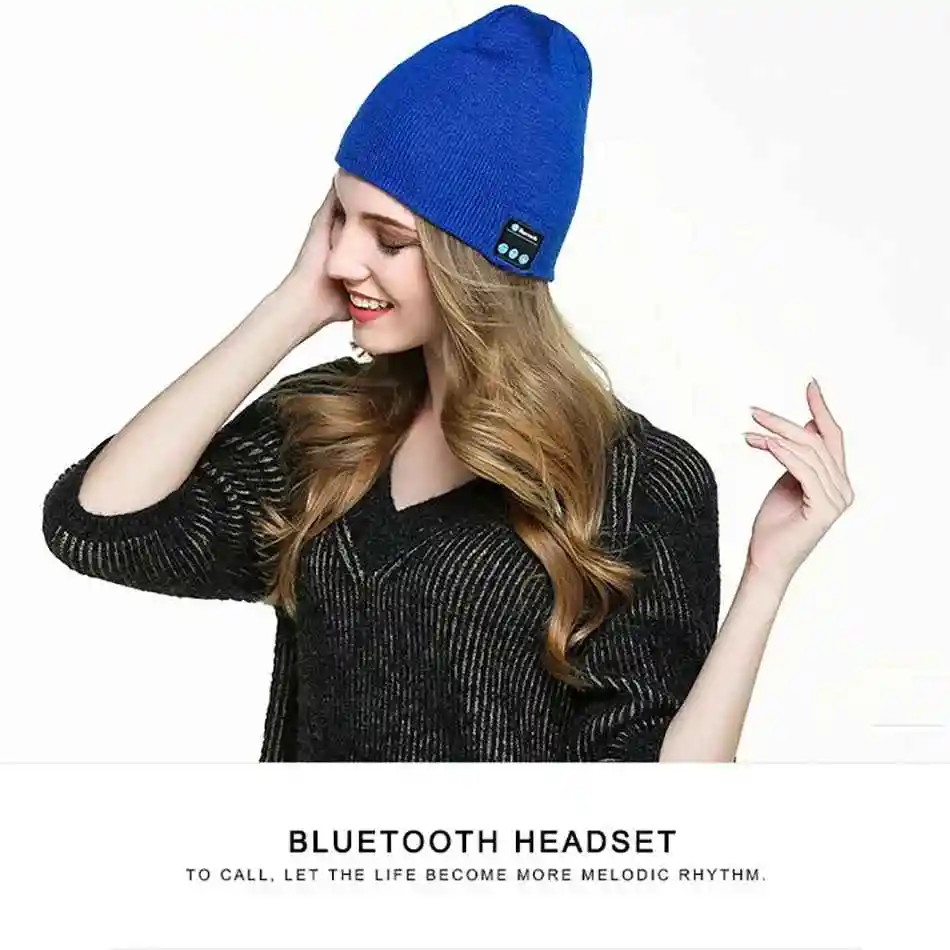 Gorro Pasamontaña Auriculares Bluetooth Altavoz Micrófono Llamadas