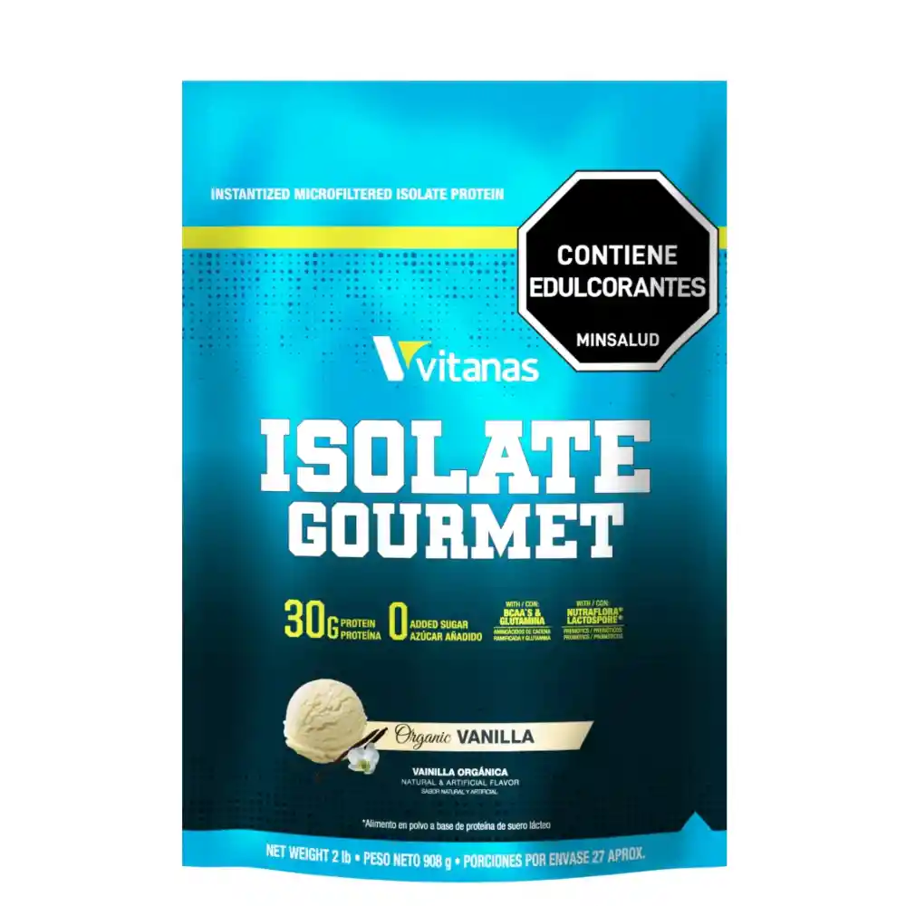 Proteina Aislada: Isolate Gourmet 2 Lb Vainilla Organica