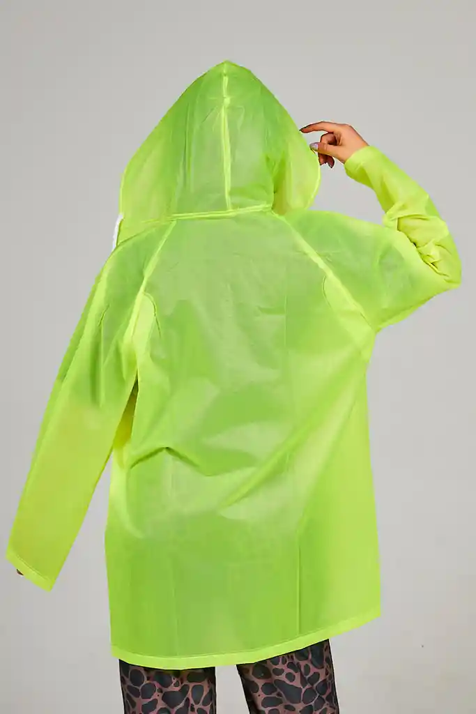 Capa Lluvia Impermeable Verde Ácido Talla Xl