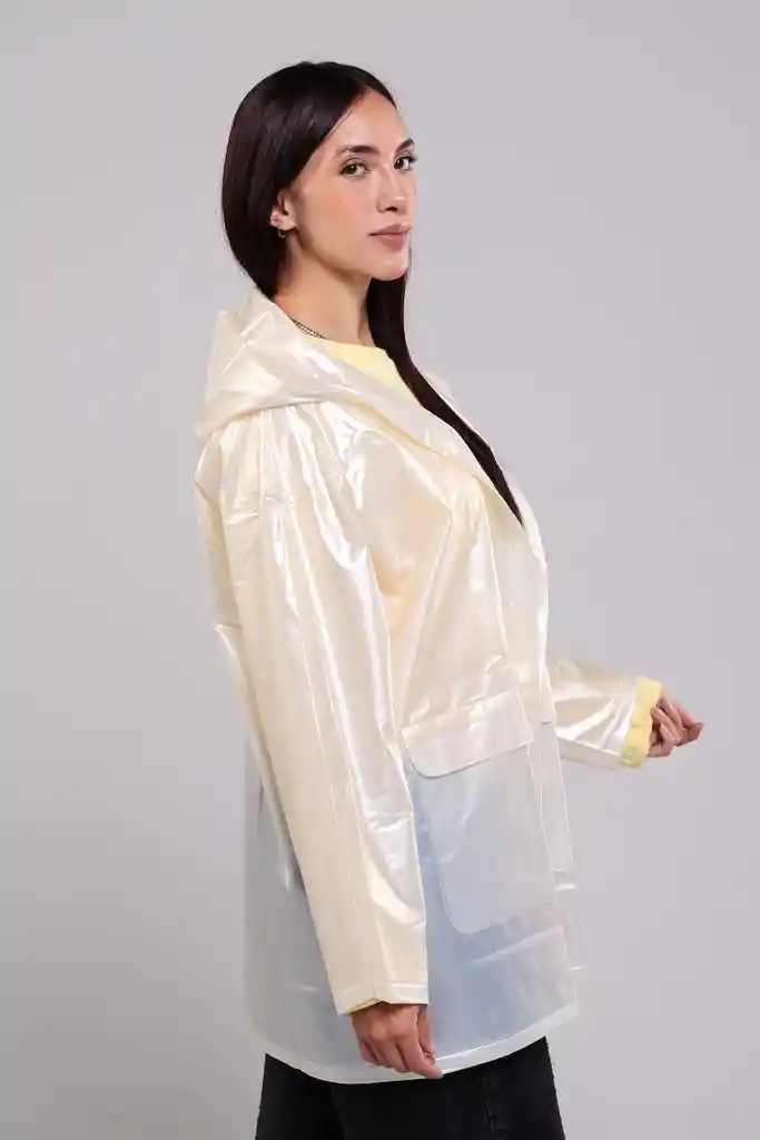 Capa Lluvia Impermeable Unisex Perla Cream Xl
