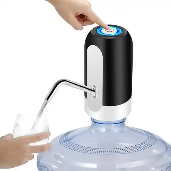Dispensador De Agua Recargable Para Botellón Bomba Electrica Color Blanco