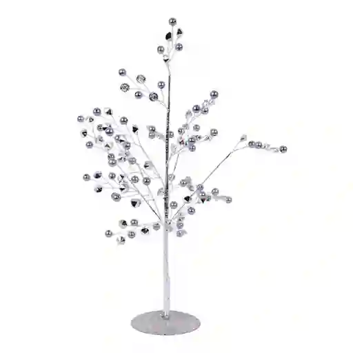 Arbol Santini Decorativo 9x35cm Plateado Plastico