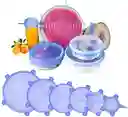 Tapas De Silicona Super Estiramiento Para Cocina Multiusos X6 Tamaños
