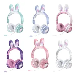 Audífonos Diadema Orejas De Conejo Luces Inalámbricos St81m Colores Varios