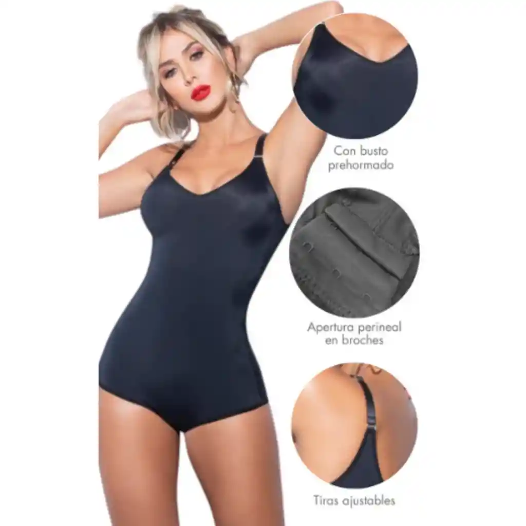 70155h-body Moldeador Media Compresión De Uso Diario Color: Negro Talla: Xl