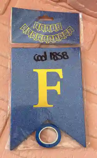 Letrero Feliz Cumpleaños Azul Oscuro Escarchado Banderin Feliz Cumpleaños