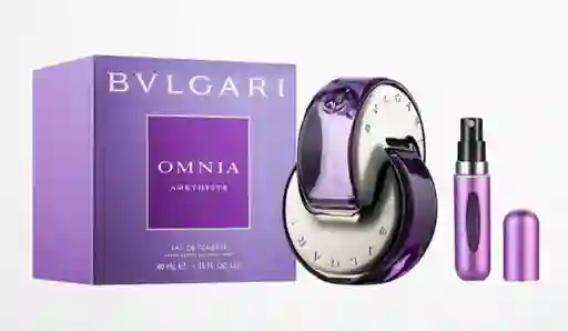 Bvlgari Omnia Amethyste 1.1 + Perfumero | Fragancia Para Dama Floral Amaderada Atalcada