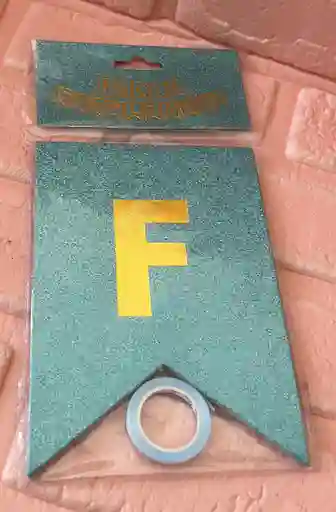 Letrero Feliz Cumpleaños Azul Claro Escarchado Banderin Feliz Cumpleaños