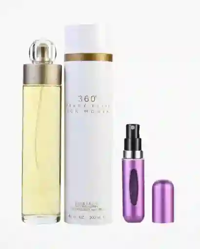 360 Perry Ellis Dama 1.1 + Perfumero | Fragancia Para Dama Floral Frutal Fresca