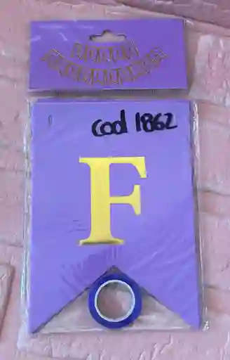 Letrero Feliz Cumpleaños Lila Liso Banderin Feliz Cumpleaños