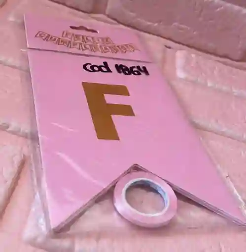 Letrero Feliz Cumpleaños Rosado Liso Banderin Feliz Cumpleaños