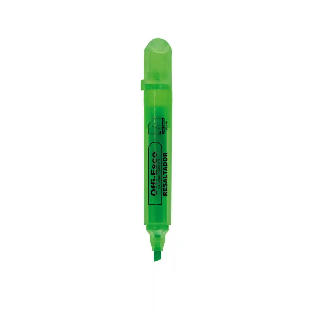 Resaltador Grande Color Verde Neon Marca Offi-esco