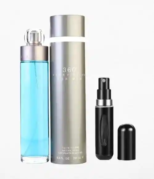360 Perry Ellis Men 1.1 + Perfumero | Fragancia Para Caballero Aromática Especiada Fresca