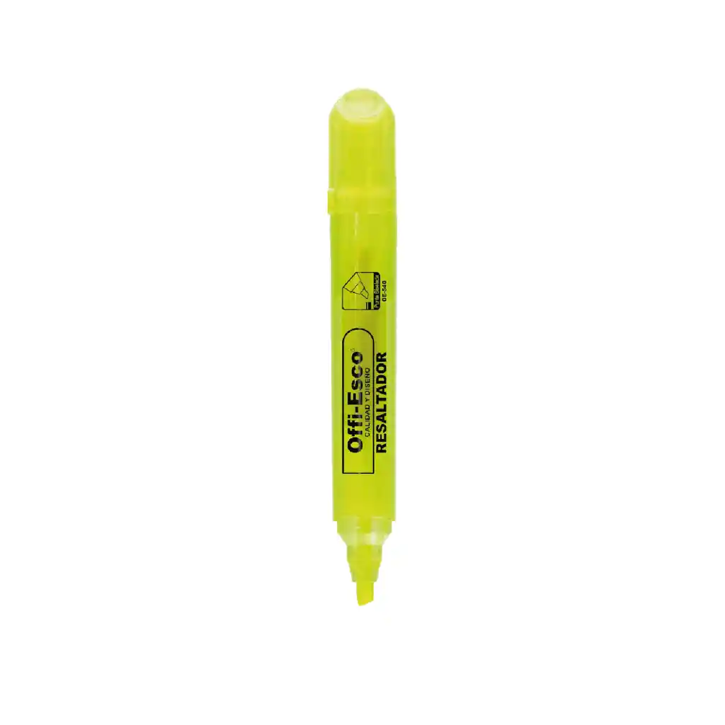 Resaltador Grande Color Amarillo Neon Marca Offi-esco