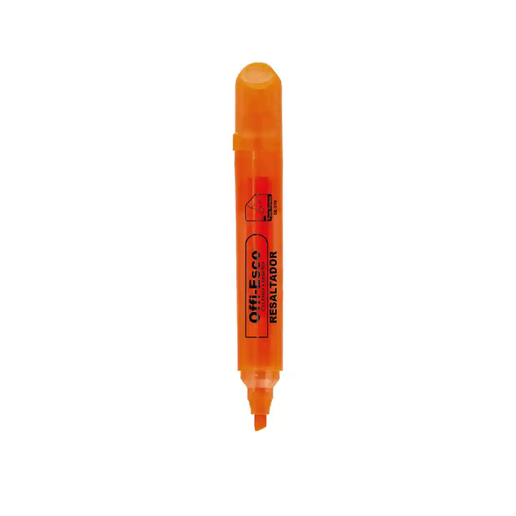 Resaltador Grande Color Naranja Neon Marca Offi-esco
