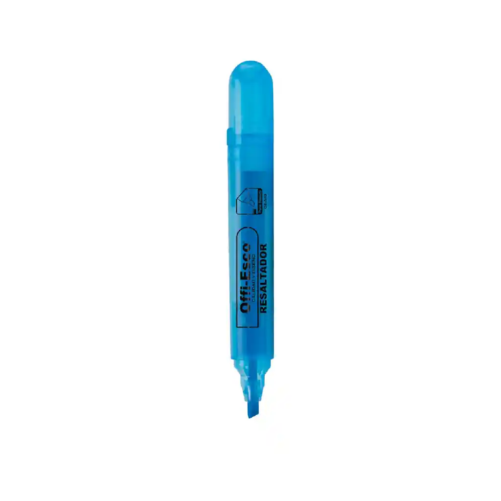 Resaltador Grande Color Azul Neon Marca Offi-esco