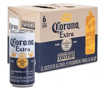 Six Pack De Cerveza Corona Original En Lata 269ml