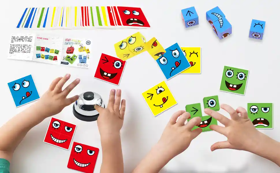 Cambia La Cara Cubos Juego De Mesa Didáctico, Cubos Cambia Rostros
