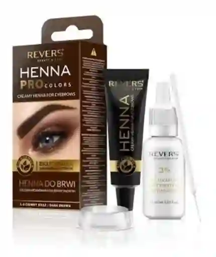 Revers Henna Cejas Cafe Oscuro 15ml.