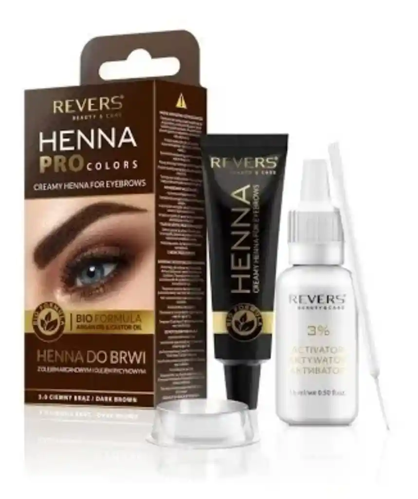 Revers Henna Cejas Cafe Oscuro 15ml.