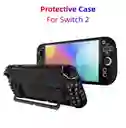Estuche Liso + Acrilico Negro Compatible Con Switch 2