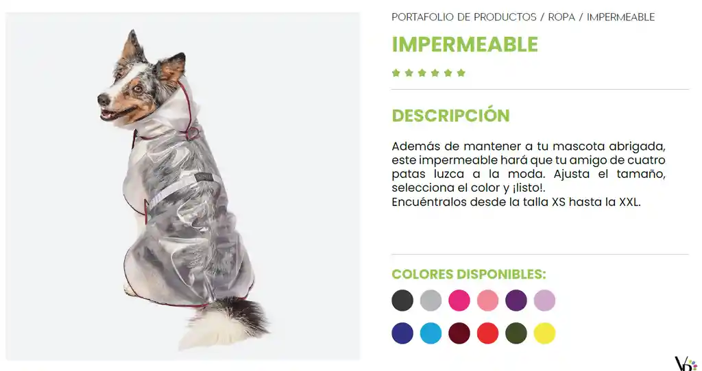 Impermeable Para Perro Color Rosado Talla S