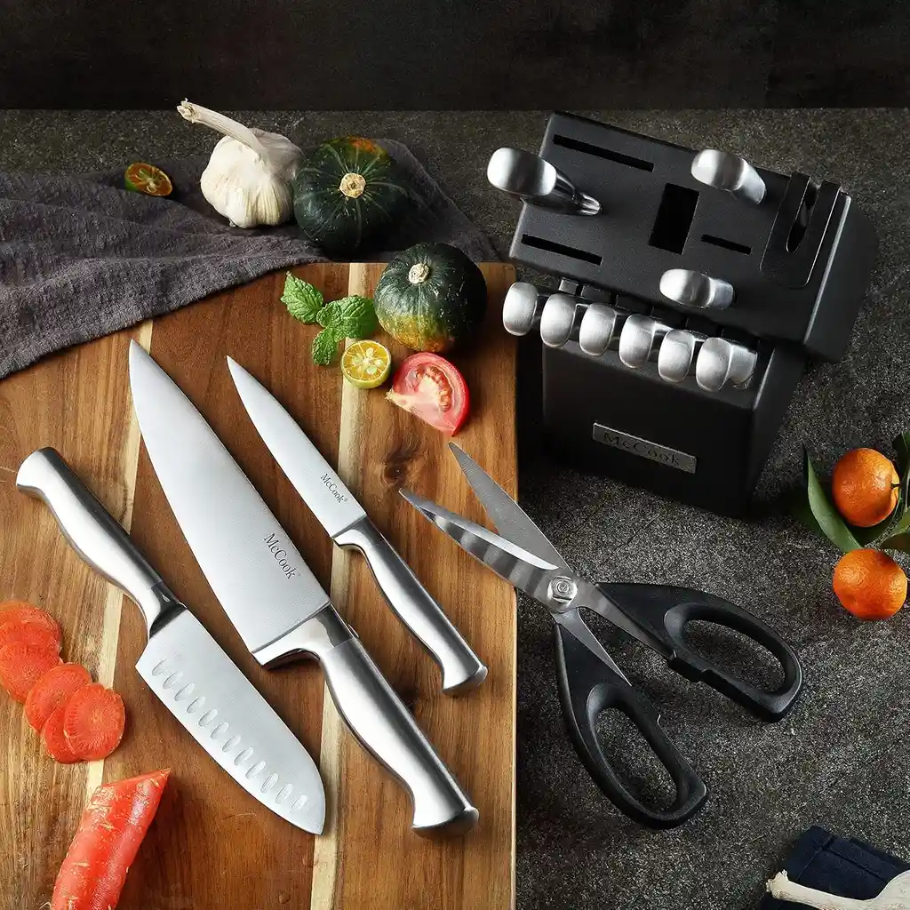 Cuchillos De Cocina Profesional Acero Inoxidable Afilador