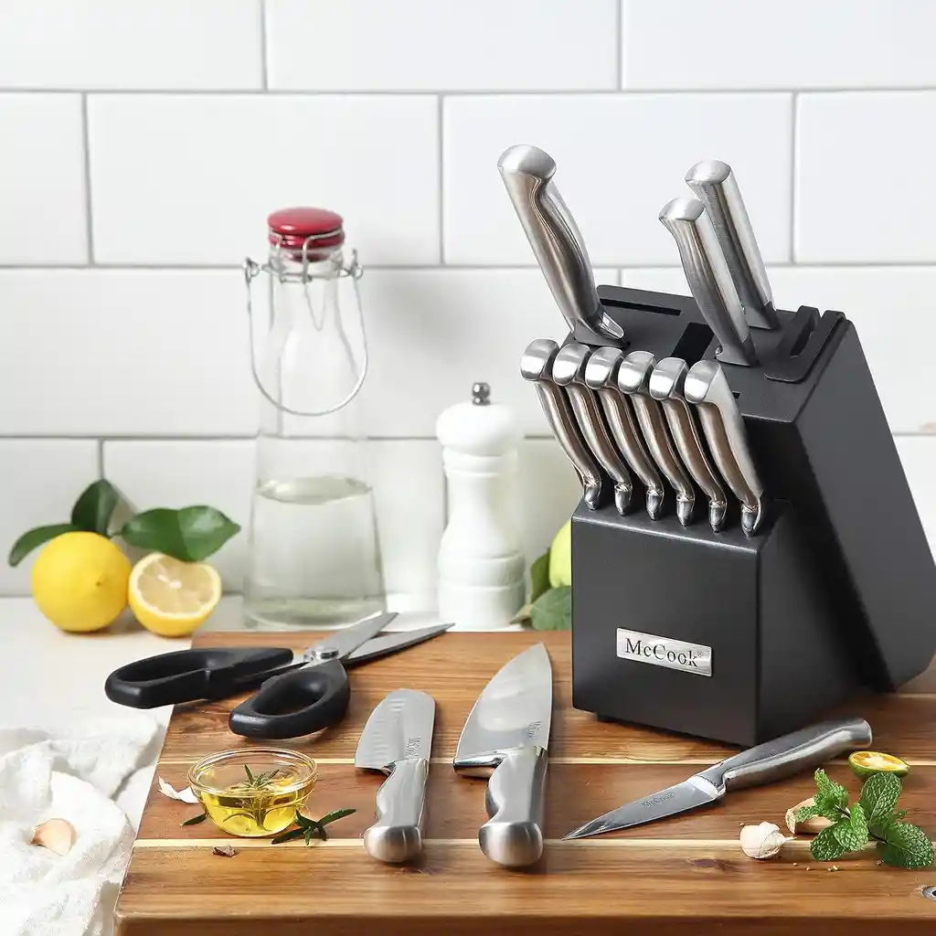 Cuchillos De Cocina Profesional Acero Inoxidable Afilador