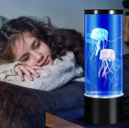 Lampara Decorativa Medusas Con Movimiento Luz Led Grande