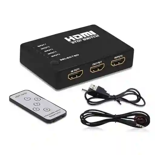 Hdmi Switch Multiplicador Selector 5x1 Full Hd 1080p Control