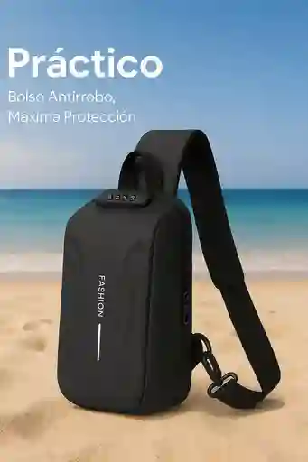 Bolso Antirrobo Multifuncional Con Candado De Seguridad Diseño Moderno (negro)