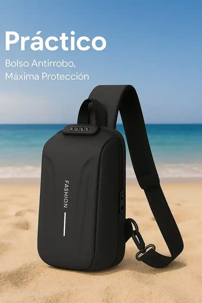 Bolso Antirrobo Multifuncional Con Candado De Seguridad Diseño Moderno (negro)