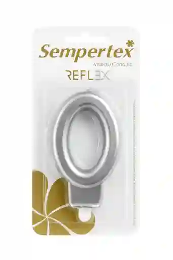 Vela Numérica Reflex Plateada Sempertex #0 De 9 Cm