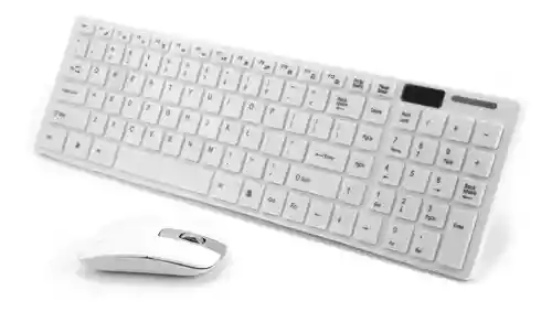 Combo Teclado Y Mouse Inalambrico Blanco