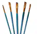 Set De Pinceles Con Punta Angula X5 Und