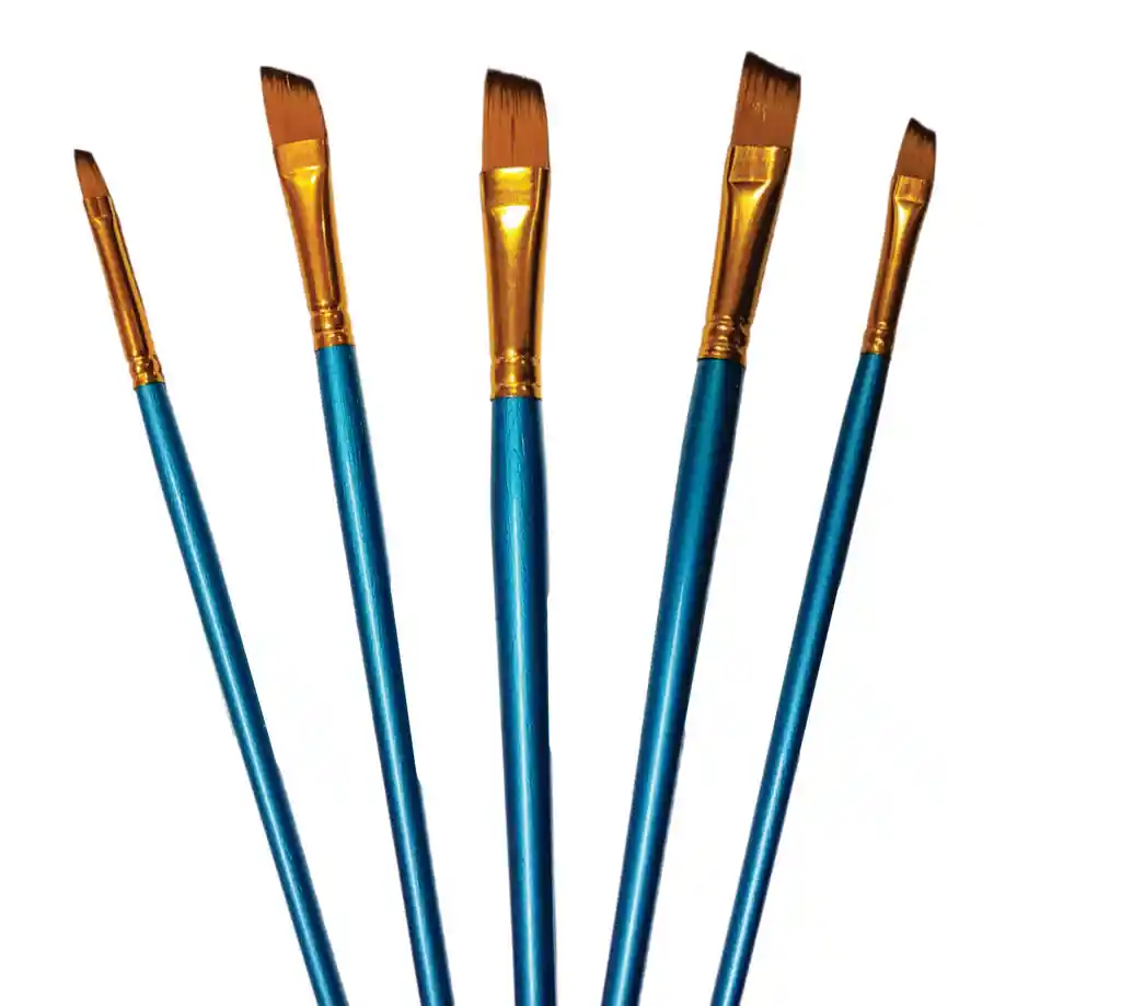 Set De Pinceles Con Punta Angula X5 Und