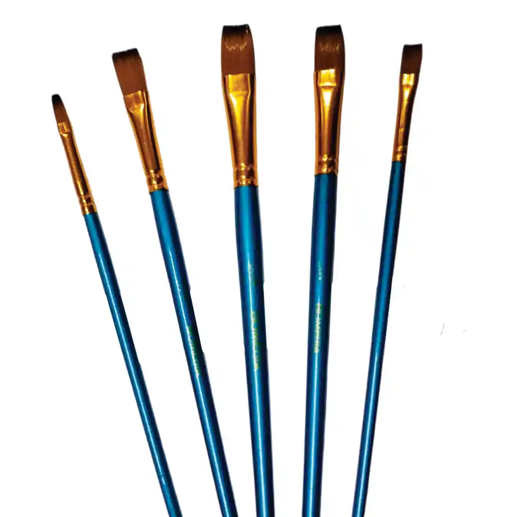 Set De Pinceles Planos X5 Und