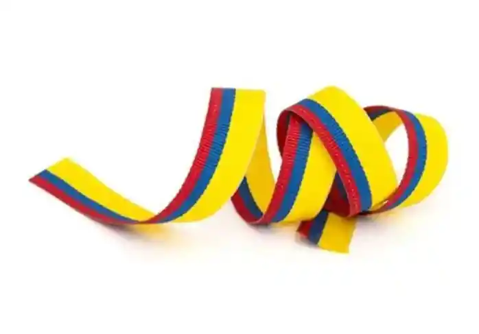 Cinta De Tela De Colombia, Tricolor - 2.5 Cm X2 Metros