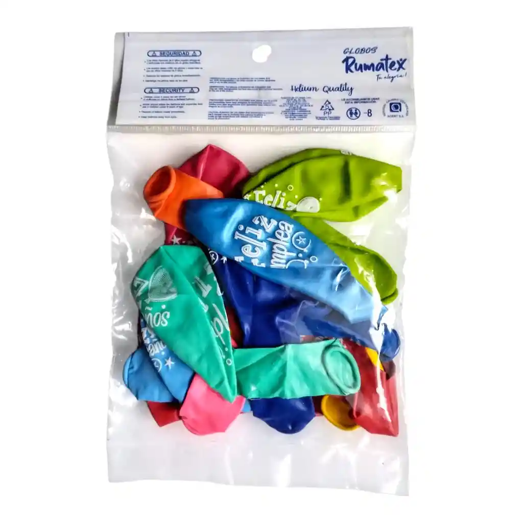 Bombas/globos R-12 *12 Fantasía Rumatex Feliz Cumpleaños